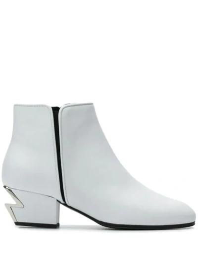 Giuseppe Zanotti Signature Heel Boots In White