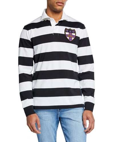 Ralph Lauren Men's Graphic Stripe Rugby Shirt With Patch