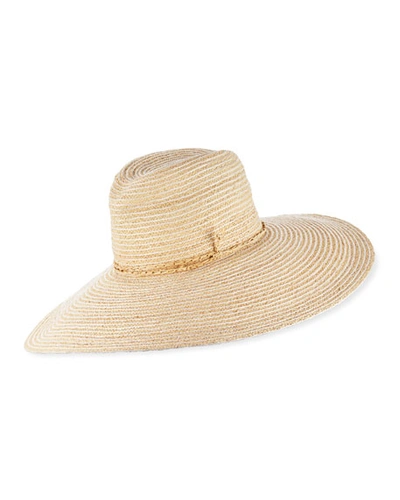 Lola Hats Jolly Rancher Raffia Sun Hat In Natural/white