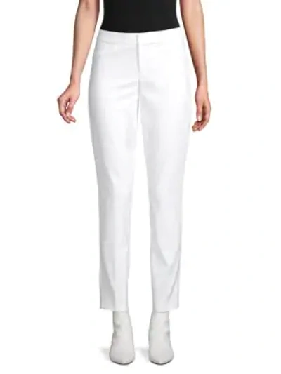 Saks Fifth Avenue Powerstretch Tapered Crop Trousers In White