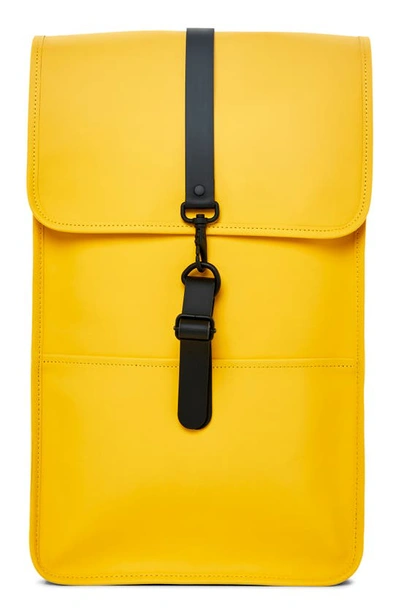 Rains Waterproof Backpack In Yellow