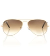 Ray Ban Ray-ban Mens Shiny Gold Rb3025 Aviator Sunglasses In Gold Brown