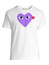 Comme Des Garçons Play Red Heart Tee In Purple