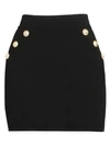 Balmain Knit Diamond Mini Skirt In Black