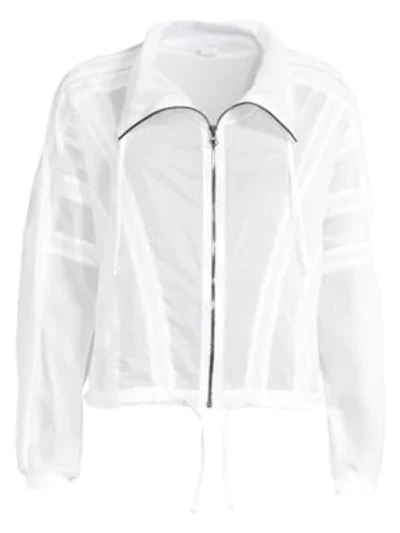 Alo Yoga Semi-sheer Stitch Jacket In White