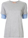 N°21 Layered Sleeve T-shirt In Blue