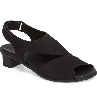 Arche Women's Obibbi Slingback Low-heel Sandals In Noir Nubuck