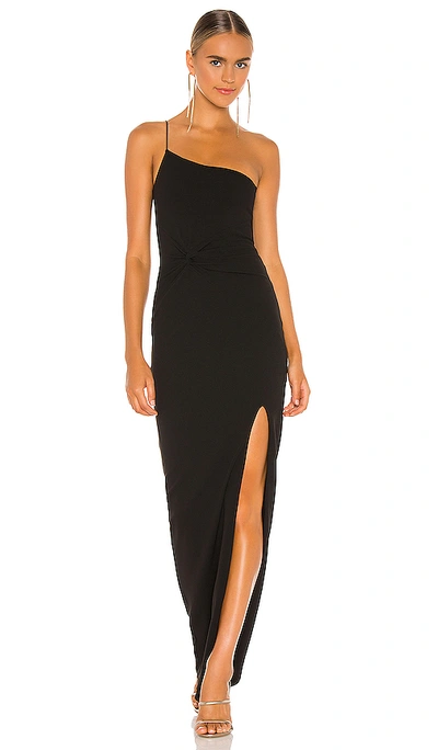 Nookie Lust One Shoulder Gown In Black