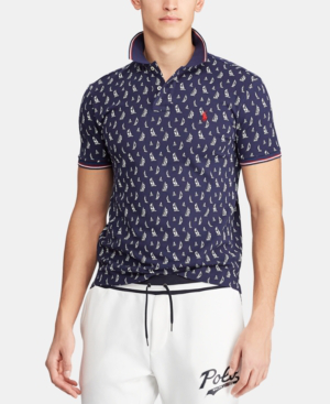 classic fit sailboat mesh polo