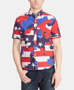 polo ralph lauren classic fit camo oxford shirt