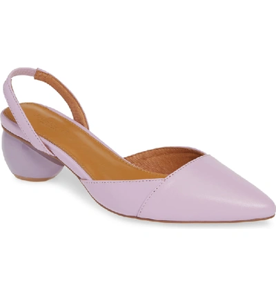 Jaggar Ball Heel Slingback Pump In Lilac Leather