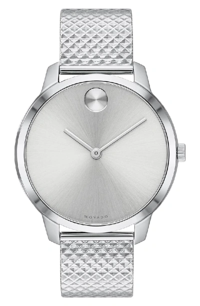 Movado Bold Mesh Strap Watch, 42mm In Silver