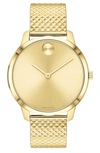 Movado Bold Mesh Strap Watch, 42mm In Light Gold