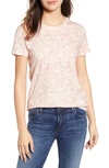Lucky Brand All Over Floral Tee In Red Multi