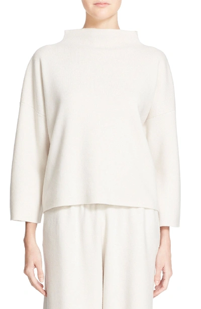 Fabiana Filippi Funnel Neck Cashmere Sweater In Snow