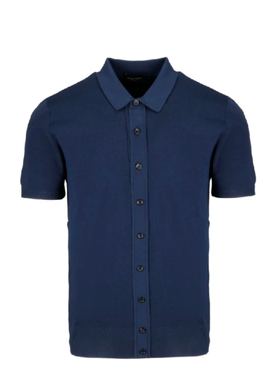 Roberto Collina Multi-button Polo Shirt In Blue