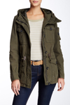 Levi's Women's Hooded Military Jacket In Army Green
