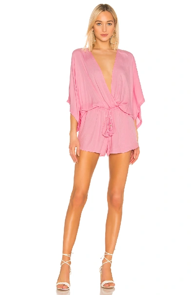 Young Fabulous & Broke Ashley Romper In Hot Pink