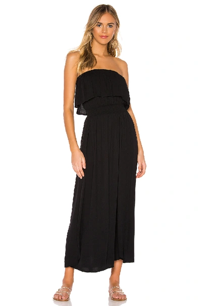 Bobi Beach Crepe Maxi Dress In Black | ModeSens