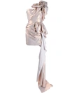 Maticevski Metallic Rose Dress In Pink