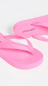 Jeffrey Campbell Surfin Flip Flops In Fuchsia Neon