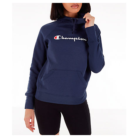 champion script logo hoodie women's