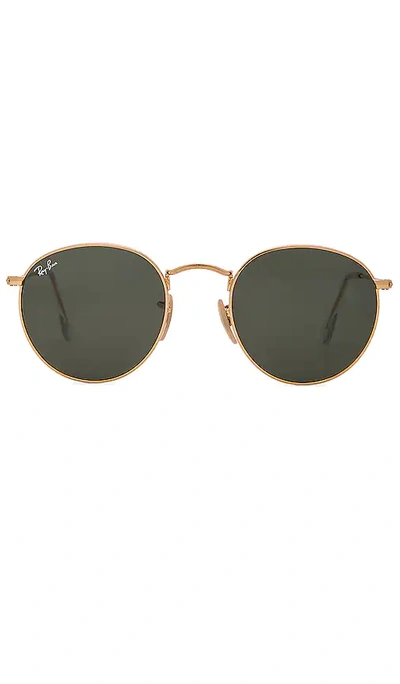 Ray Ban Round Sunglasses In Green Classic