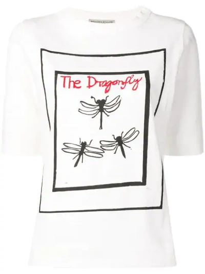 Holland & Holland The Dragonfly Print T-shirt In White