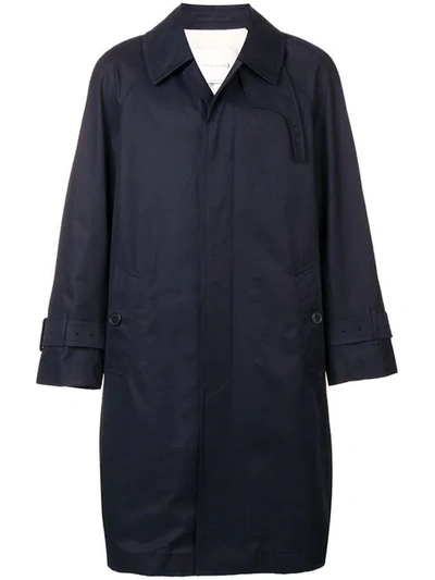 Mackintosh Cotton Oversized Fly-fronted Trench Coat In Blue