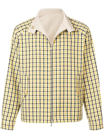Mackintosh Check Reversible Jacket In Yellow