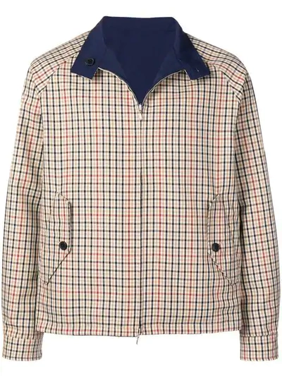 Mackintosh Check Reversible Jacket In Brown