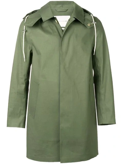 Mackintosh Bonded Short Hooded Coat In Green