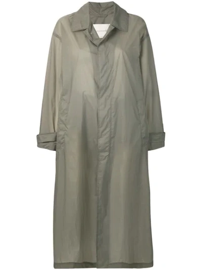 Mackintosh Slate Nylon Oversized Coat Lm-100b In Grey