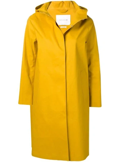 Mackintosh Arrowwood Bonded Cotton Hooded Coat Lr In Yellow