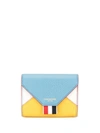 Thom Browne Envelope Card Case In Yellow