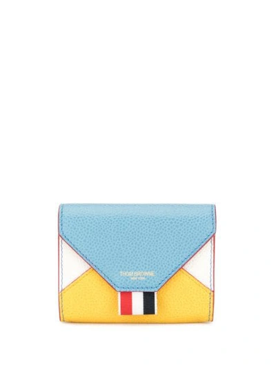 Thom Browne Envelope Card Case In Yellow