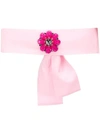 Sara Roka Floral Detail Belt In Pink