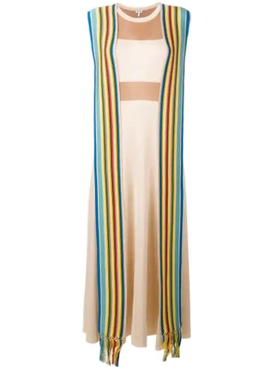 Loewe Stripe Bands Knit Dress In Multicolor