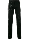 Emporio Armani Plain Splatter Jeans In Black