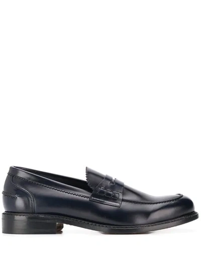 Berwick Shoes Classic Loafers In Blue