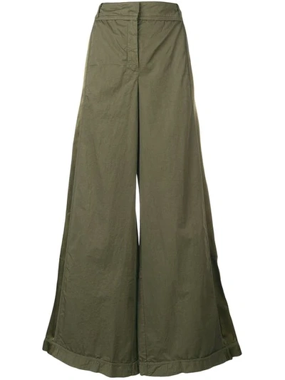 Andrea Ya'aqov Super Wide Trousers In Green