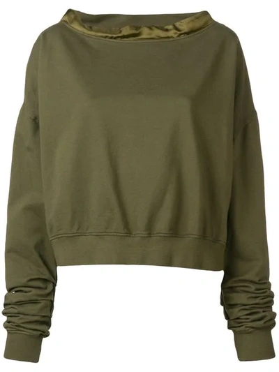 Andrea Ya'aqov Loose Structured Sweater In Green