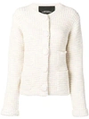 Marc Jacobs Tweed Knit Cardigan In Neutrals