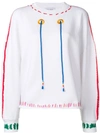 Mira Mikati Trompe L'œil Scribble Sweatshirt In White