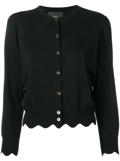 Marc Jacobs Scalloped Edge Cardigan In Black