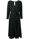 Marc Jacobs V-neck Rosette Dress In Black