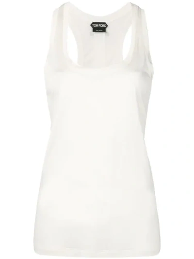 Tom Ford Silk Vest Top In White