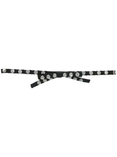 N°21 Studded Bow In Black