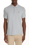 Burberry Hartford Pique Polo In Mid Grey