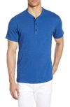 Rag & Bone Slim Fit Henley In Blue Iron